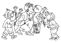 A coloring page of mothers day